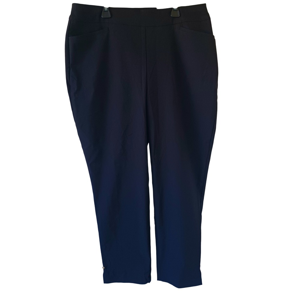 Chicos So Slimming 360 Brigitte Slim Leg Pants Black Curvy Ankle Sz 2.5R 14R NWT